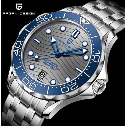 2021 New PAGANI DESIGN Wave Men Mechanical Watch Luxury Automatic Watch For Men NH35 Sapphire Crystal Dive Wristwatch Clock Man