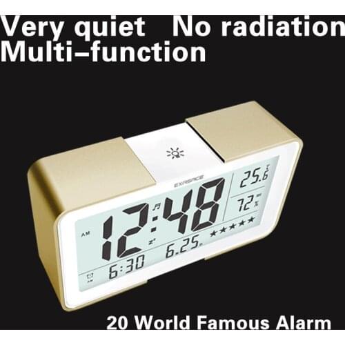 Alarm clock music clock ofhead luminous clock child small mute alarm clock