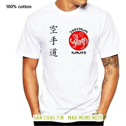 Cotton Casual Brand SHOTOKAN KARATE Martial Arts MMA White Cotton T-shirt O-neck Short Sleeves