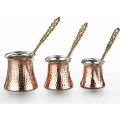 Brown Triple Copper Coffee Pot Set