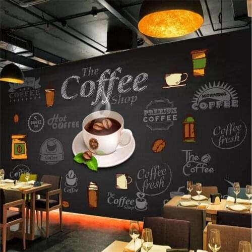 Custom wallpaper mural retro restaurant coffee wall high-grade wall covering