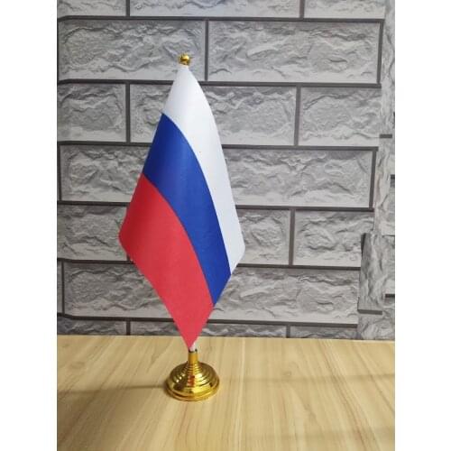 14 x 21 cm Russia table desk banner flag free shipping NO.A0024