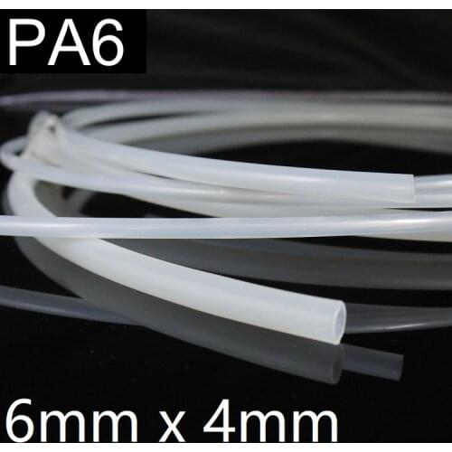 PA6 Nylon Tube OD 6mm x 4mm ID Oil Pipe High Pneumatic Parts Pressure 2.0MPa Air Compressor Water Hose Hard Translucent