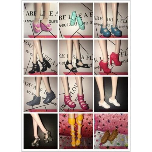 1/6 New Original multiple Colorful Doll Accessories Fashion Sneaker Flat Shoes Genuine Sandals Shoes for Barbie Doll Shoes