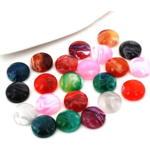 New New New! 40pcs/Lot 12mm Mix Colors Style Flat back Resin Imitation Marble Cabochons Fit 12mm Cameo Base Cabochons-G7-41