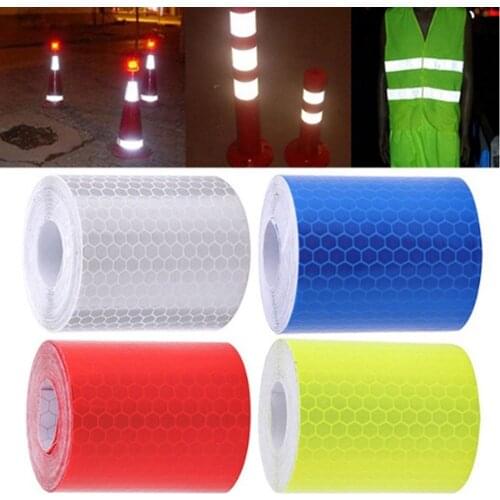 Warning Light Warning Tape Strip Stickers Reflector Protective Sticker Reflective Film Car Safety Mark Reflective 3m X 5cm