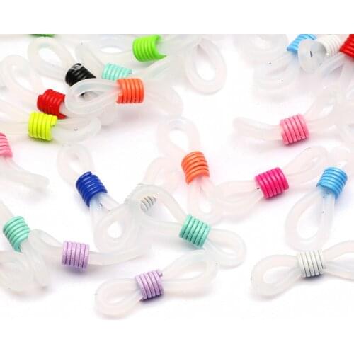 21x5mm Transparent Glasses Connector 50pcs Glasses Holder For Manual Sunglasses Fixing Connector Ring Adjustable Accessories