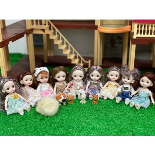 BJD Doll Dimple Smile 13 Moveable Jointed 16cm Surprise Dolls Toy Baby Nude Women Body Accessories Clothes for Dolls Girls Gift