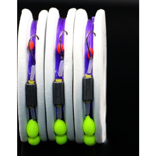 Ready Made Traditional Fishing Rigs Seven Star Float Ready Tied Nylon Fishing Line with Izu Hooks 3.6m/4.5m/5.4m/6.3m/7.2m