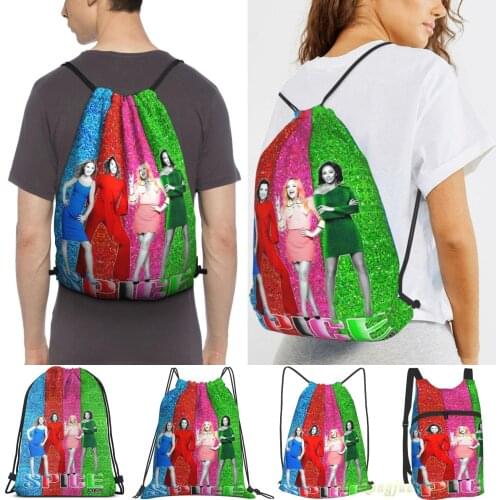 Unisex Drawstring Bags Spice World 2019 Women Drawstring Backpacks Men Outdoor Travel Backpacks Training Fitness Bag