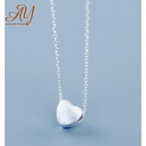 Anillos Yuzuk Silver 925 Jewelry Pure Sterling Silver Charm Pendant Necklaces Women Heart-shaped Jewely Necklaces Fine Jewelry