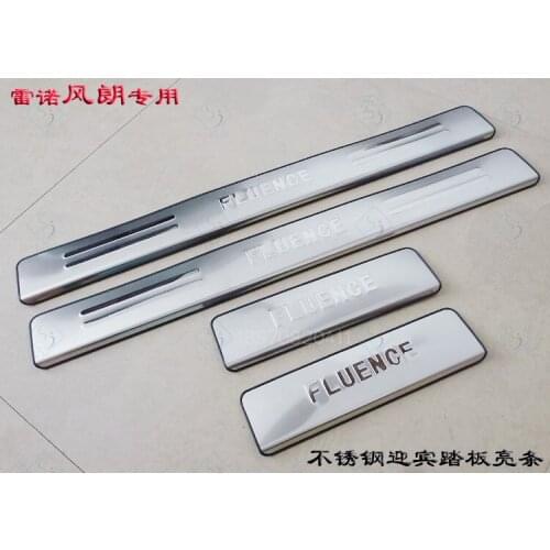 304 stainless steel Scuff Plate / Door Sill car styling for 2011 - 2015 Renault Fluence