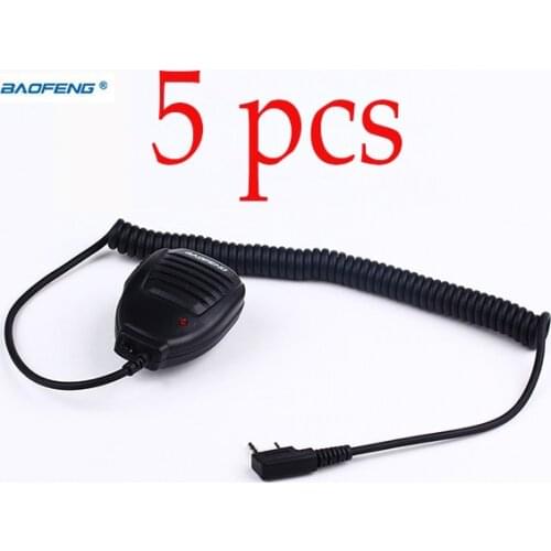 5pcs Promotion Portable Radio Speaker Microphone PTT Baofeng Mic For Vhf Uhf Dual Band Mobile Radio UV5R UV3R BF-888S gt-3 Parts