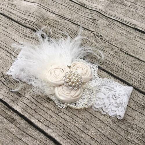 Free Shipping Dupioni Silk Flower Girl Headband Kids Hair Accessories Photo Prop