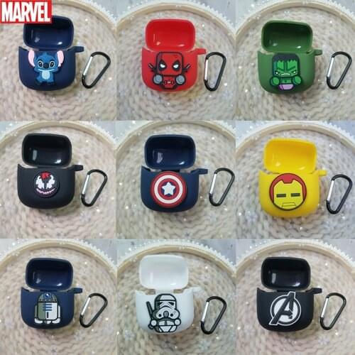 Marvel Cartoon Case For JBL Tune 220 Cute Silicone Earphones Non-slip Protect Cover for JBL 220 TWS /Tune 225 Case