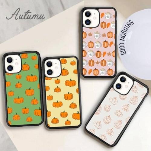 Pumpkin Phone Case for iPhone 11 12 Pro Max mini X XR XS SE 2020 5 6S 7 8 Plus Samsung Galaxy S8 S9 S10 Cover shell
