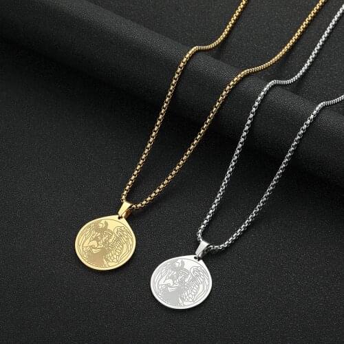 Cxwind Fashion Female Greek mythology the Goddess of Victory Pendants Stainless Steel Necklace Jewelry For Men/Women Wholesale