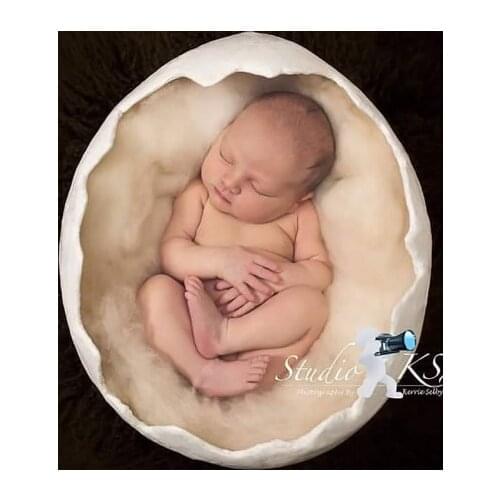 Baby props 100 days creativity iron eggshell Toddler Studio Shooting Photo bebe Props newborn photography props