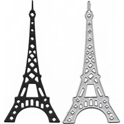 Eiffel Tower Cutting Dies Fustelle For DIY Scrapbooking Album Paper Cards Decorative Craft Embossing Template Stencil Metal Die