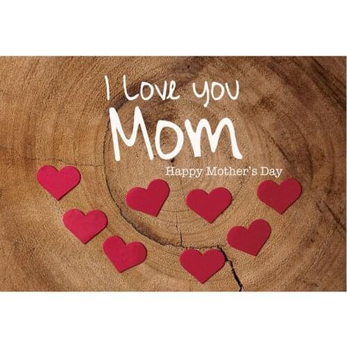 I LOVE YOU Happy Mothers Day Backdrop Room Decor Photo Booth Studio Prop