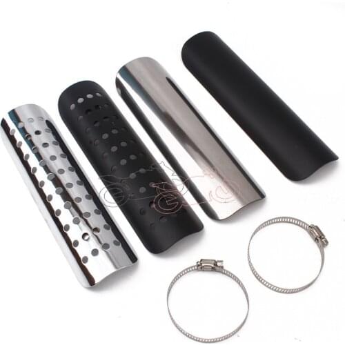Chrome/Black Motorcycle Electroplate 22.8CM Heat Shield Guard Cruiser Exhaust Muffler Pipe Heat Shield Cover For Harley Softail