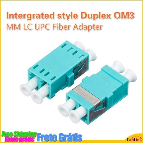 Intergrated style Duplex OM3 LC UPC Fiber Adapter MM SC Type Duplex Flange Coupling Carrier Class Fiber Optic Coupler
