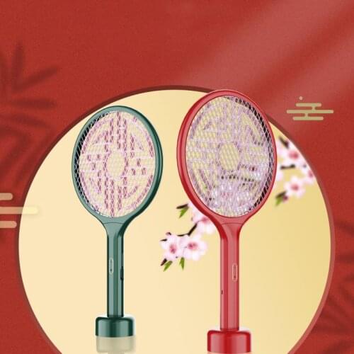 China wind electric fly swatter household fly swatter mosquito killer safety net cordless mosquito killer uses lithium battery