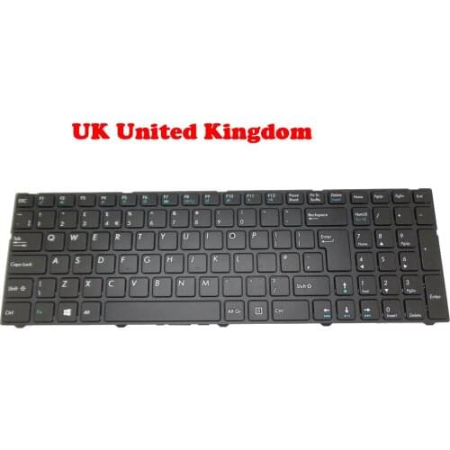 Laptop Keyboard For Pegatron C15 MP-13A86F0-528 0KN0-CN1GE12 France FR/United Kingdom UK/United States US New With Black Frame