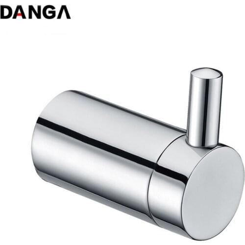 Bathroom Storage Hook 304 Stainless Steel Kitchen Towel Hook Round Coat Shelf Polished Clothes Hook Wall Mounted Storage Rack