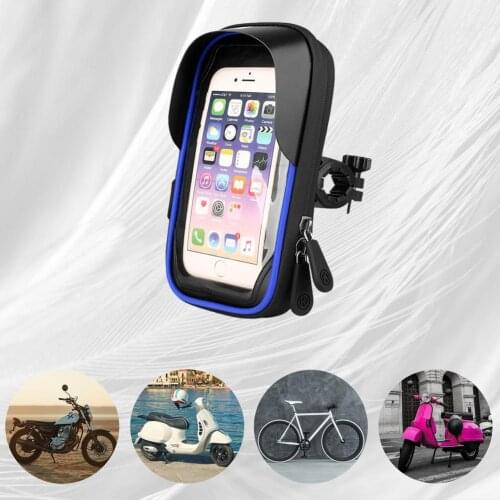 Mobile Phone Holder Bicycle Motorcycle Waterproof Navigation Bracket Mobile Bike Phone Bag Phone Stand Support Scooter Cover