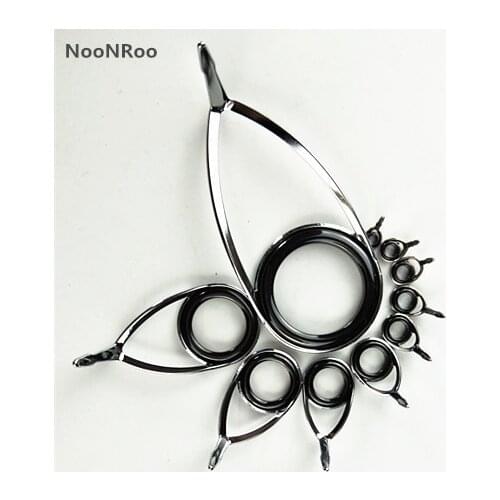 Silver color KL #16/20/25/30 ---Silver color frame with Alconite Ring 5PCS Repare guides fishing rod guides