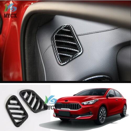 For Kia Cerato New generation K3 2019 Carbon fiber Dashboard Air Vent Trim Cover Bezel Interior Garnish Front Insert Frame