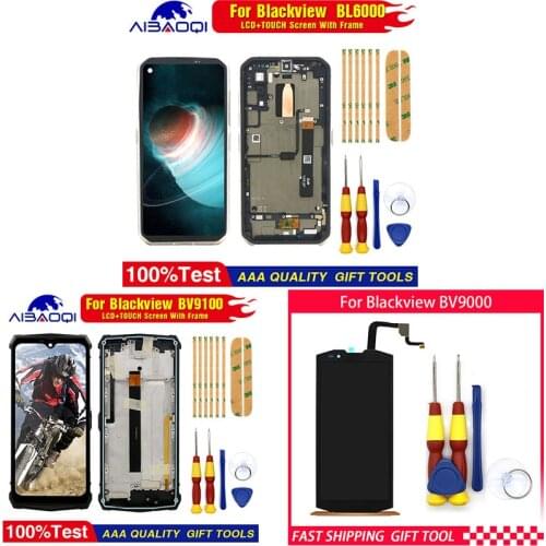 AiBaoQi Original For Blackview BV9000 BV9000 Pro BL6000 Pro BV9100 LCD Display + Touch Screen Assembly+Tools