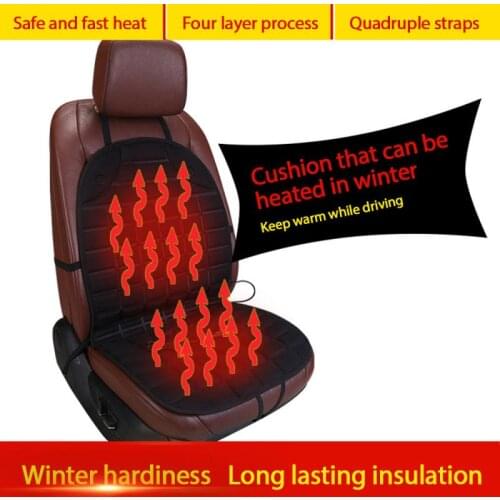Heated Seat Cushion 12V Car Truck Heated Front Seat Cushion Cover Heating Heater Warmer Pad Automobiles Seat Cover Seat Cushion