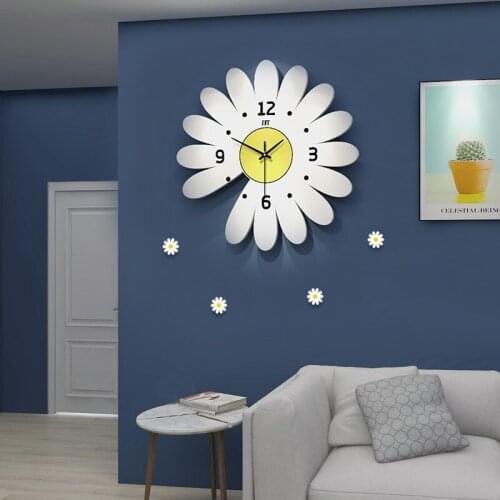 Simple Flower Wall Clock Wooden Digital Art Silent Stylish Wall Clocks Design Special Modern Reloj Pared Home Decor WE50WC