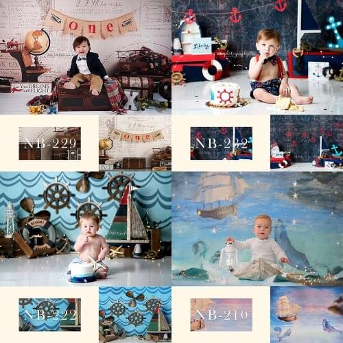 Boy 1st Birthday Photo Props Studio Booth Background Adventure Baby Shower Birthday Party Decoration Photography Background