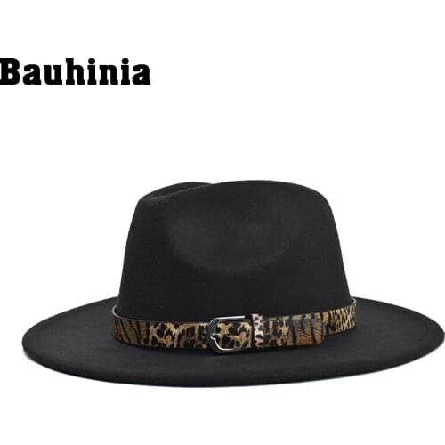 Bauhinia European Top Hat Winter Imitation Wool Felt Hat Party Formal Top Hat for Men Women