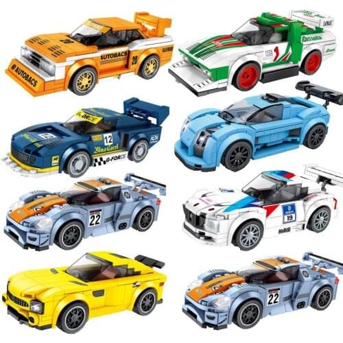 Racing cars car models assembling building blocks childrens boys intellectual toys christmas gifts