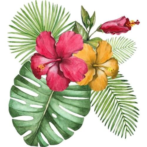 Three Ratels QCF2 Tropical bouquet wall stickers home decoration living room