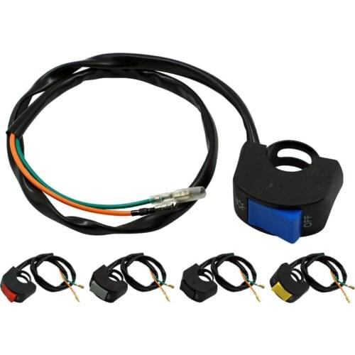 Available in 3 colors1PC 12V 7/8 22mm Universally motorcycle handlebar on/off switch, used for LED headlights, fog lights