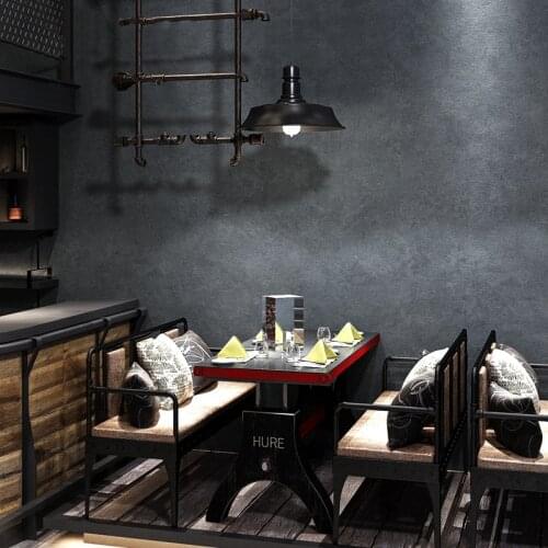 Vintage Industrial Wind Cement Gray Pure Color Wallpaper For Bedroom Cafe Clothing Store PVC Waterproof Vinyl Wall Paper Rolls