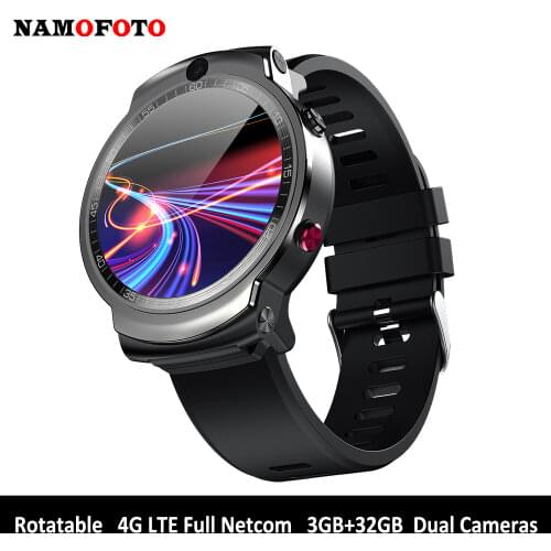 Rotatable 4G Smartwatch Men Women 8MP+2MP HD Camera Modern Design Android IOS Compatible Waterproof Video Call Smart Watches