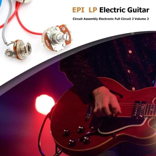 1Set Wiring Harness 2v2t Jack 500k Pots for Replacement LP Electric Guitar