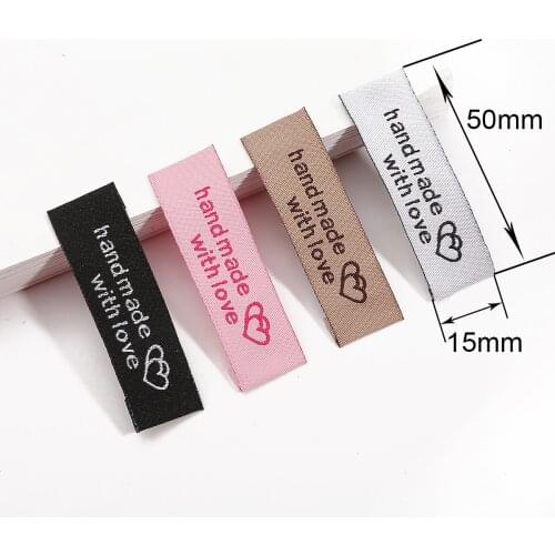 20Pcs Handmade Garment Label Printing Fabric Clothing Tags For DIY Clothes & Bag & Jeans & Hat Sewing Craft Accessories