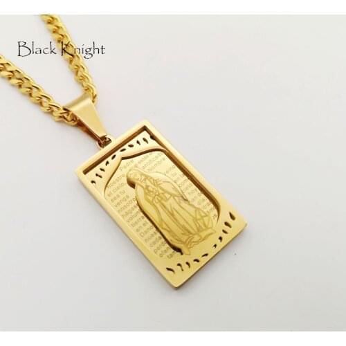 2019 AW Virgin Mary Bible Christian necklace Gold color stainless steel Holy Virgin Mary pendant & necklace