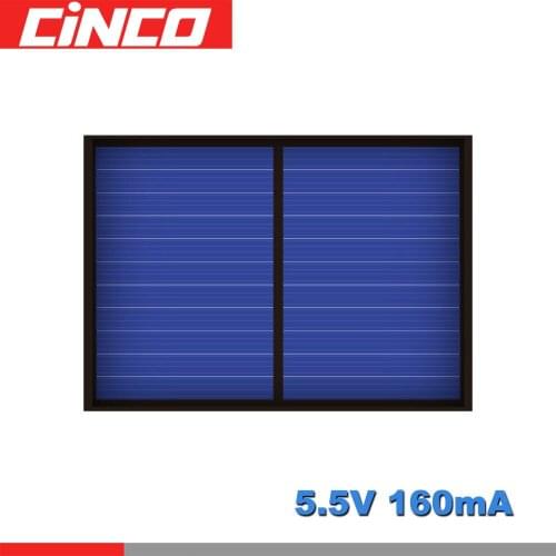 5.5V 160mA 0.88Watt 0.8W Poly Panel Solar Standard Epoxy monocrystalline Silicon DIY Battery Power Charge Module Solar Cell toy