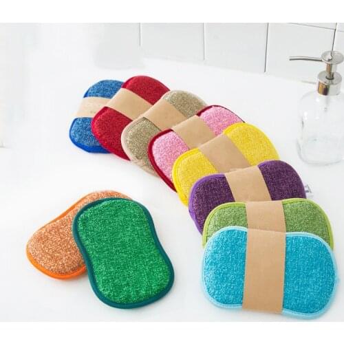 5pcs Double Sided Kitchen Cleaning Magic Sponge Kitchen Cleaning Sponge Scrubber Sponges for Dishwashing Bathroom Accessorie