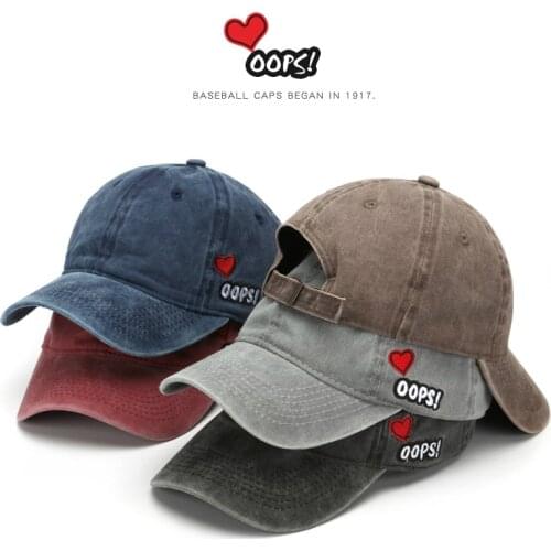 SLECKONT Cotton Baseball Cap for Men and Women Fashion Love Embroidery Caps Outdoor Dad Hats Summer Sun Hat Unisex Snapback Hat