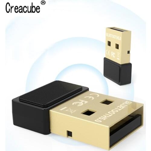 Creacube USB Bluetooth Adapters BT 5.0 USB Wireless Computer Adapter Audio Receiver Transmitter Dongles Laptop Earphone RTL8761B