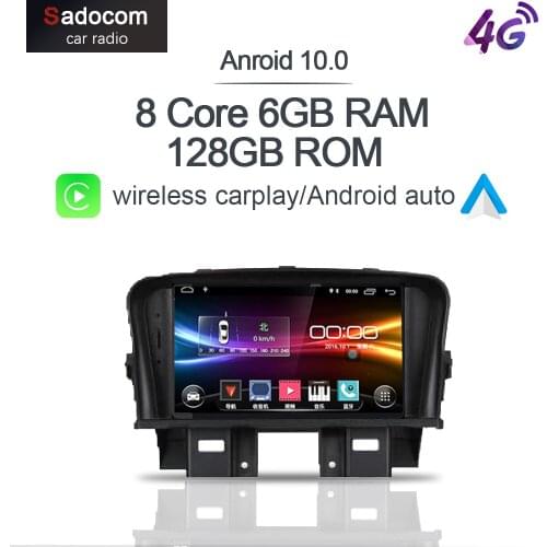 Carplay DSP Android 10.0 128GB 6GB RAM Car DVD Player For Chevrolet CRUZE 2008-2011 2012 car radio 5.0 autoradio GPS Glonass